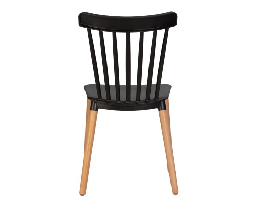 Набор 4 шт Стул обеденный DOBRIN THEO, ножки светлый бук, цвет черный (B-03)