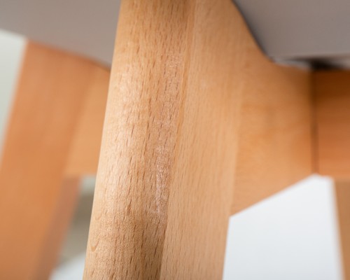 Набор 4 шт Стул обеденный DOBRIN JERRY SOFT, ножки светлый бук, цвет сиденья светло-серый (GR-01)