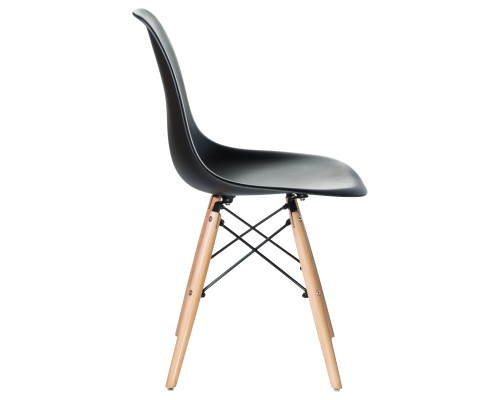 Стул обеденный DOBRIN DSW, ножки светлый бук, цвет чёрный (B-03)