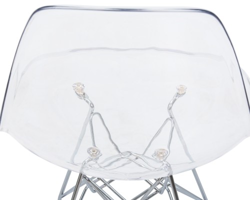 Набор 4 шт Стул обеденный DOBRIN DSR CASPER, ножки хром, цвет прозрачный