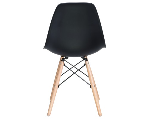 Стул обеденный DOBRIN DSW, ножки светлый бук, цвет чёрный (B-03)