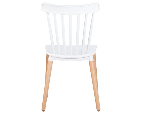 Набор 4 шт Стул обеденный DOBRIN THEO, ножки светлый бук, цвет белый (W-02)