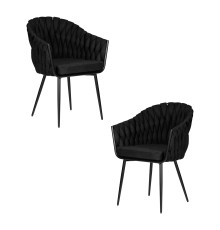 Набор 2 шт Стул обеденный DOBRIN MATILDA, черная ткань (LAR 275-50)
