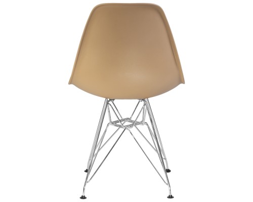 Набор 4 шт Стул обеденный DOBRIN DSR, ножки хром, цвет бежевый (GR-03)