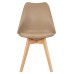 Стул обеденный DOBRIN JERRY SOFT, ножки светлый бук, цвет сиденья бежевый (GR-03)