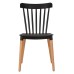 Набор 4 шт Стул обеденный DOBRIN THEO, ножки светлый бук, цвет черный (B-03)