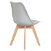 Набор 4 шт Стул обеденный DOBRIN JERRY SOFT, ножки светлый бук, цвет сиденья светло-серый (GR-01)