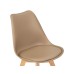Стул обеденный DOBRIN JERRY SOFT, ножки светлый бук, цвет сиденья бежевый (GR-03)