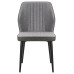 Стул обеденный DOBRIN KEVIN, черные матовые ножки, Сиденье серая ткань FC-09, Спинка антрацит кожзам RU-08
