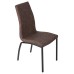 Стул обеденный DOBRIN MARK, черные ножки, коричневая винтажная экокожа (RU-05)