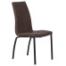 Стул обеденный DOBRIN MARK, черные ножки, коричневая винтажная экокожа (RU-05)