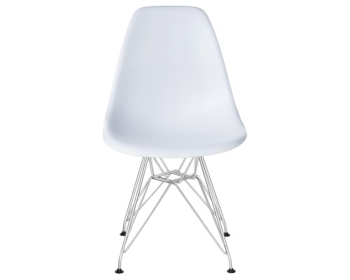 Стул обеденный DOBRIN DSR, ножки хром, цвет белый (W-02)