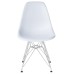 Стул обеденный DOBRIN DSR, ножки хром, цвет белый (W-02)