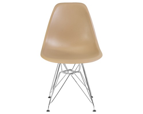 Набор 4 шт Стул обеденный DOBRIN DSR, ножки хром, цвет бежевый (GR-03)