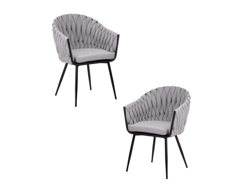 Набор 2 шт Стул обеденный DOBRIN MATILDA, серая ткань (LAR 275-17)