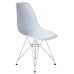 Стул обеденный DOBRIN DSR, ножки хром, цвет белый (W-02)