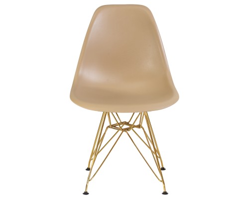 Стул обеденный DOBRIN DSR, ножки золотые, цвет бежевый (GR-03)