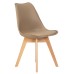 Стул обеденный DOBRIN JERRY SOFT, ножки светлый бук, цвет сиденья бежевый (GR-03)