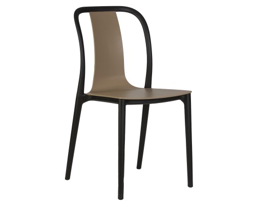Набор 4 шт Стул обеденный DOBRIN ADAM, черный/бежевый