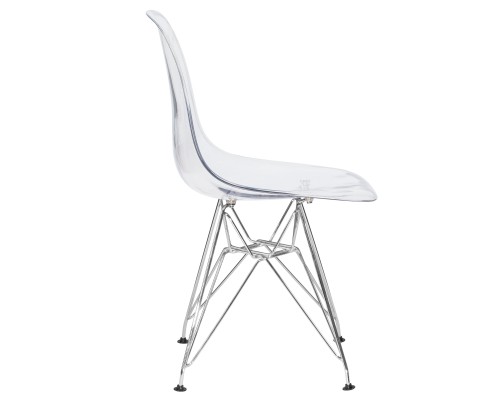 Набор 4 шт Стул обеденный DOBRIN DSR CASPER, ножки хром, цвет прозрачный