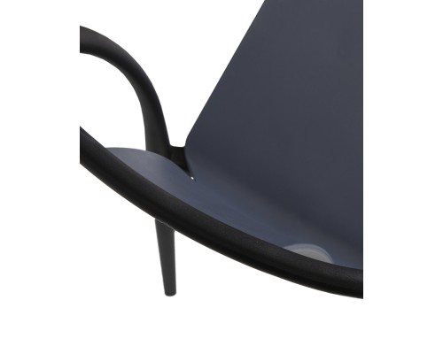 Набор 4 шт Стул обеденный DOBRIN ADAM, черный/серо-голубой