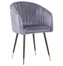 Стул обеденный DOBRIN MARY, серый велюр (1922-19)