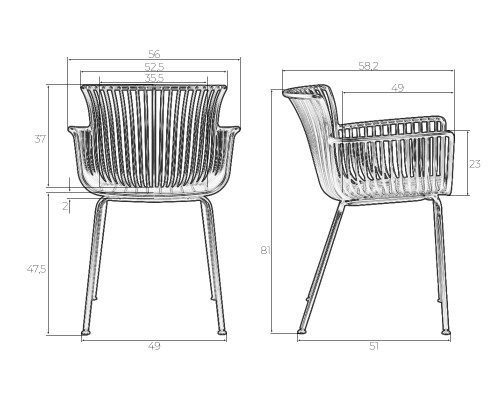 Стул обеденный DOBRIN ROSS, черный (B-03) без подушки