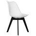Стул обеденный DOBRIN HARRY, цвет сиденья белый (W-02), ножки пластик черные (В-03)