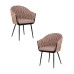 Набор 2 шт Стул обеденный DOBRIN MATILDA, коричневая ткань (LAR 275-3)