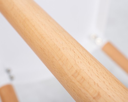 Набор 4 шт Стул обеденный DOBRIN THEO, ножки светлый бук, цвет белый (W-02)