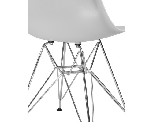 Стул обеденный DOBRIN DSR, ножки хром, цвет светло-серый (GR-01)