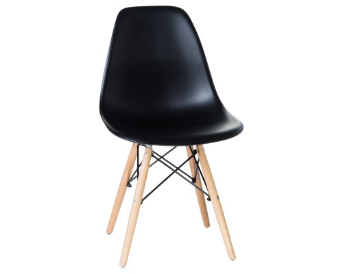 Стул обеденный DOBRIN DSW, ножки светлый бук, цвет чёрный (B-03)