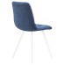 Стул обеденный DOBRIN ALEX SQUARE, белые ножки, синяя ткань (UF860-14B)