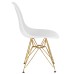 Стул обеденный DOBRIN DSR, ножки золотые, цвет белый (W-02)