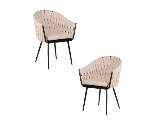 Набор 2 шт Стул обеденный DOBRIN MATILDA, бежевая ткань (LAR 275-1)