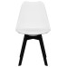 Стул обеденный DOBRIN HARRY, цвет сиденья белый (W-02), ножки пластик черные (В-03)