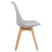 Набор 4 шт Стул обеденный DOBRIN JERRY SOFT, ножки светлый бук, цвет сиденья светло-серый (GR-01)