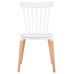 Набор 4 шт Стул обеденный DOBRIN THEO, ножки светлый бук, цвет белый (W-02)