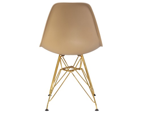 Стул обеденный DOBRIN DSR, ножки золотые, цвет бежевый (GR-03)