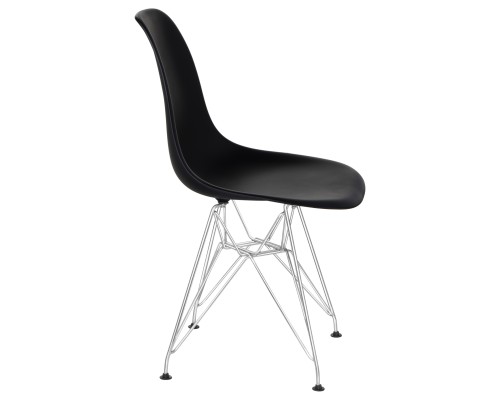 Стул обеденный DOBRIN DSR, ножки хром, цвет чёрный (B-03)