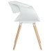 Стул обеденный DOBRIN ALIEN, ножки светлый бук, цвет белый (W-02)