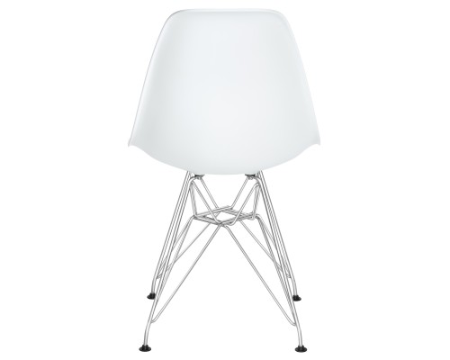 Стул обеденный DOBRIN DSR, ножки хром, цвет белый (W-02)