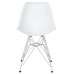 Стул обеденный DOBRIN DSR, ножки хром, цвет белый (W-02)