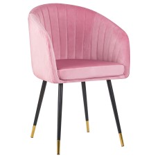 Стул обеденный DOBRIN MARY, розовый велюр (1922-16)