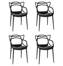Набор 4 шт Стул обеденный DOBRIN MASTERS, чёрный (B-03)