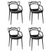 Набор 4 шт Стул обеденный DOBRIN MASTERS, чёрный (B-03)