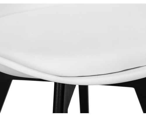 Стул обеденный DOBRIN HARRY, цвет сиденья белый (W-02), ножки пластик черные (В-03)