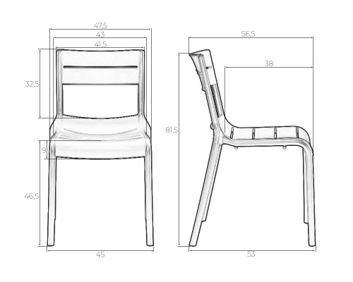 Набор 4 шт Стул обеденный DOBRIN TIM, темно-серый (GR-04)