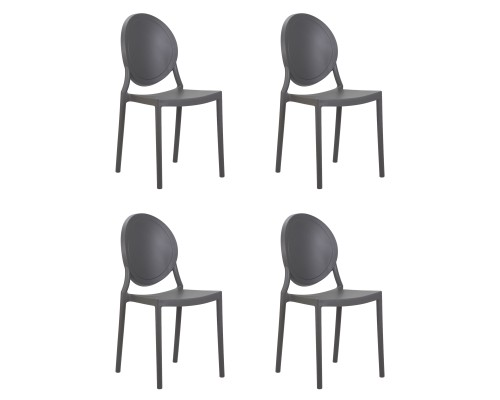 Набор 4 шт Стул обеденный DOBRIN ALBERT, цвет серый