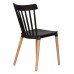 Набор 4 шт Стул обеденный DOBRIN THEO, ножки светлый бук, цвет черный (B-03)
